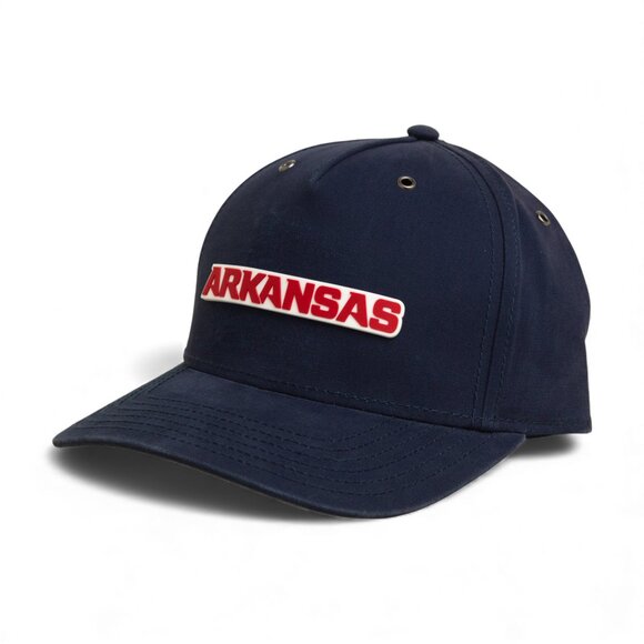 Arkansas Razorbacks ARKANSAS Red 3D Snapback Canvas Hat- Navy - Picture 2 of 3